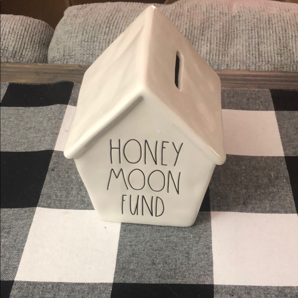 Rae Dunn Honey Moon Fund piggy bank
